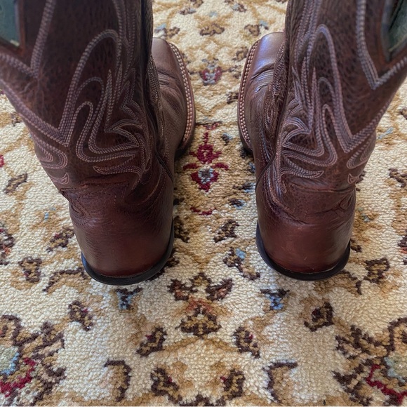 Ariat Boots Legend Oiled Square Toe Brown Western Cowgirl - Picture 6 of 12